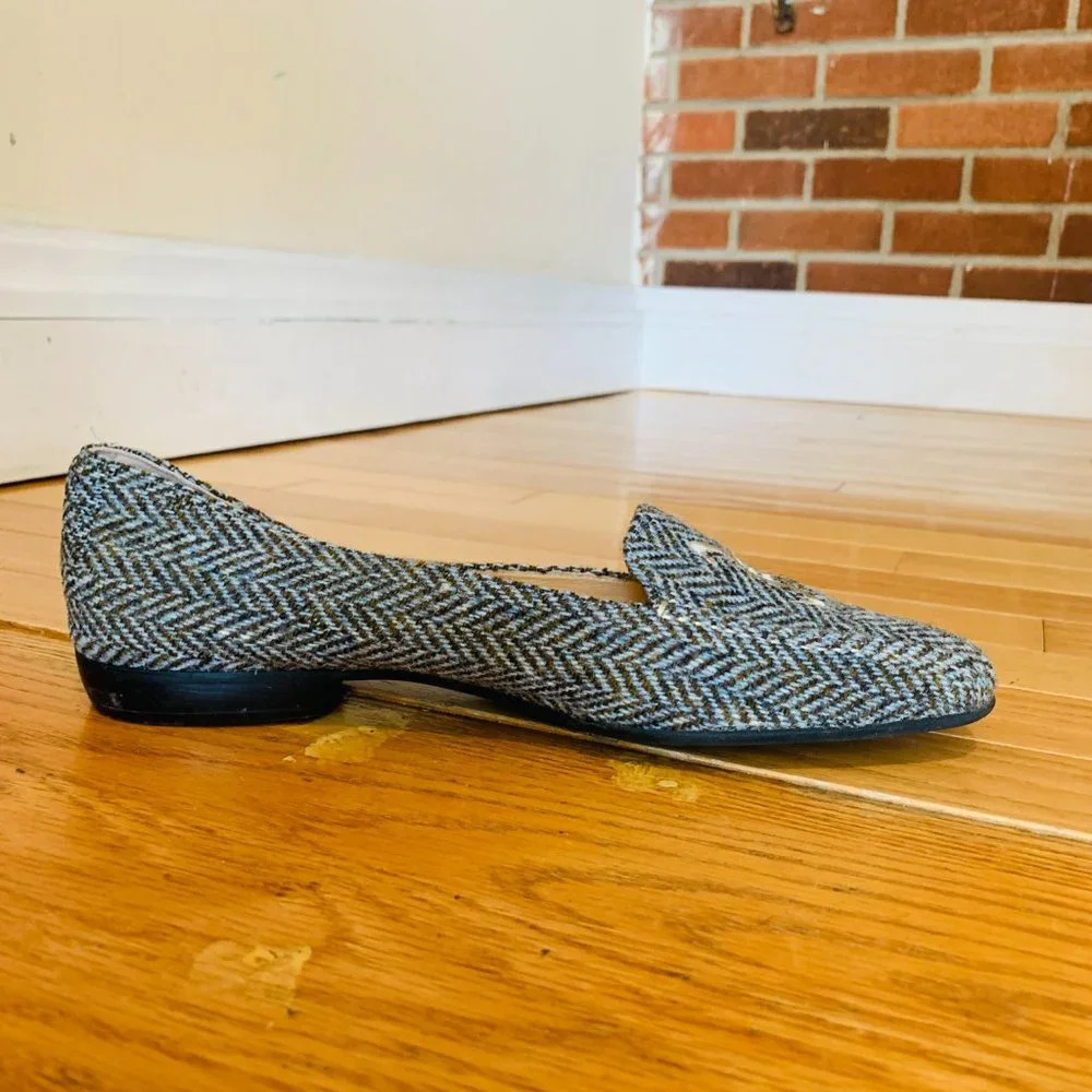 Cole Haan Collection Womens Tweed Loafer Size 9 Blue Brown Made in Italy - Picture 7 of 15